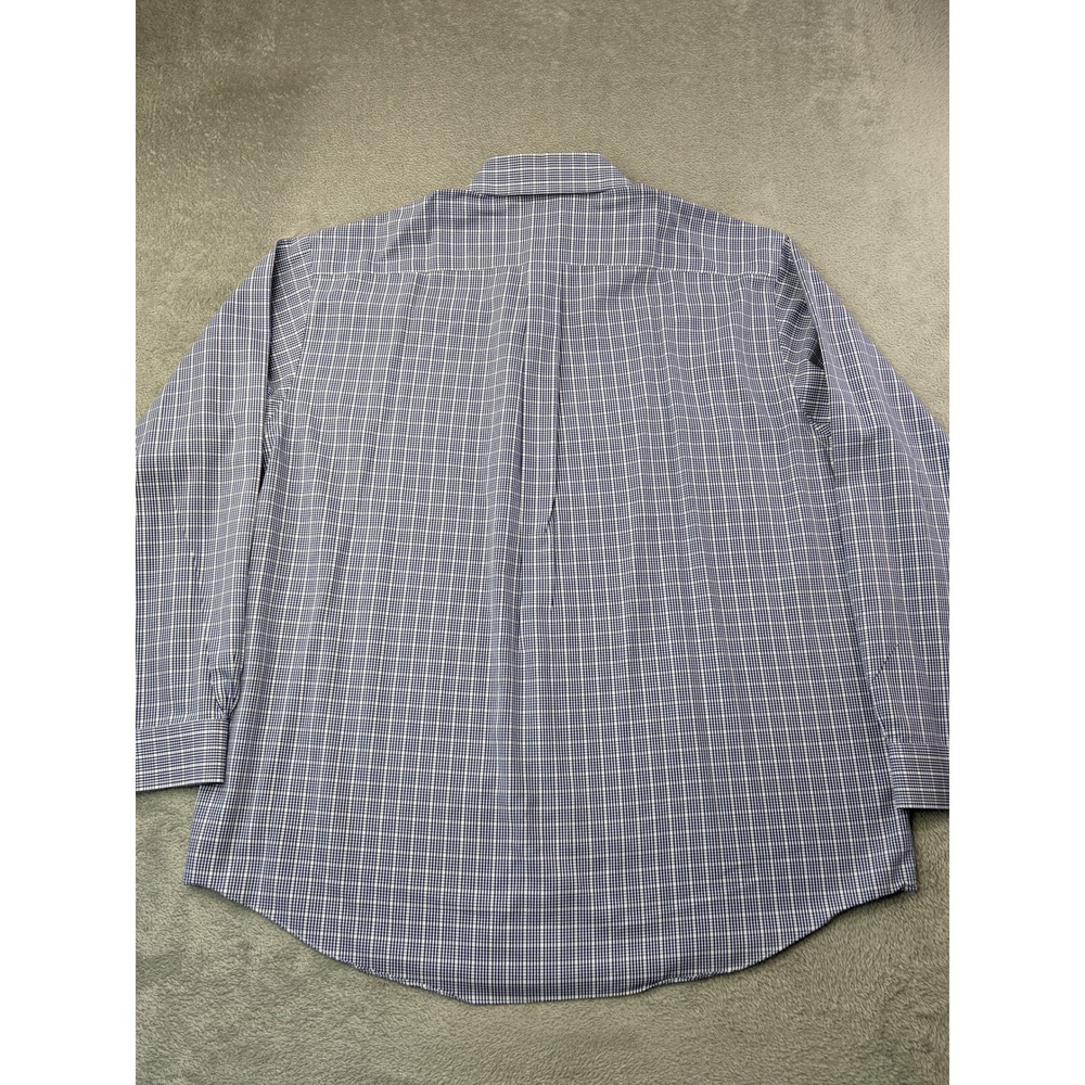 Brooks Brothers Mens XL Blue Gingham Checkered Button Down Long Sleeve Shirt - Picture 3 of 10